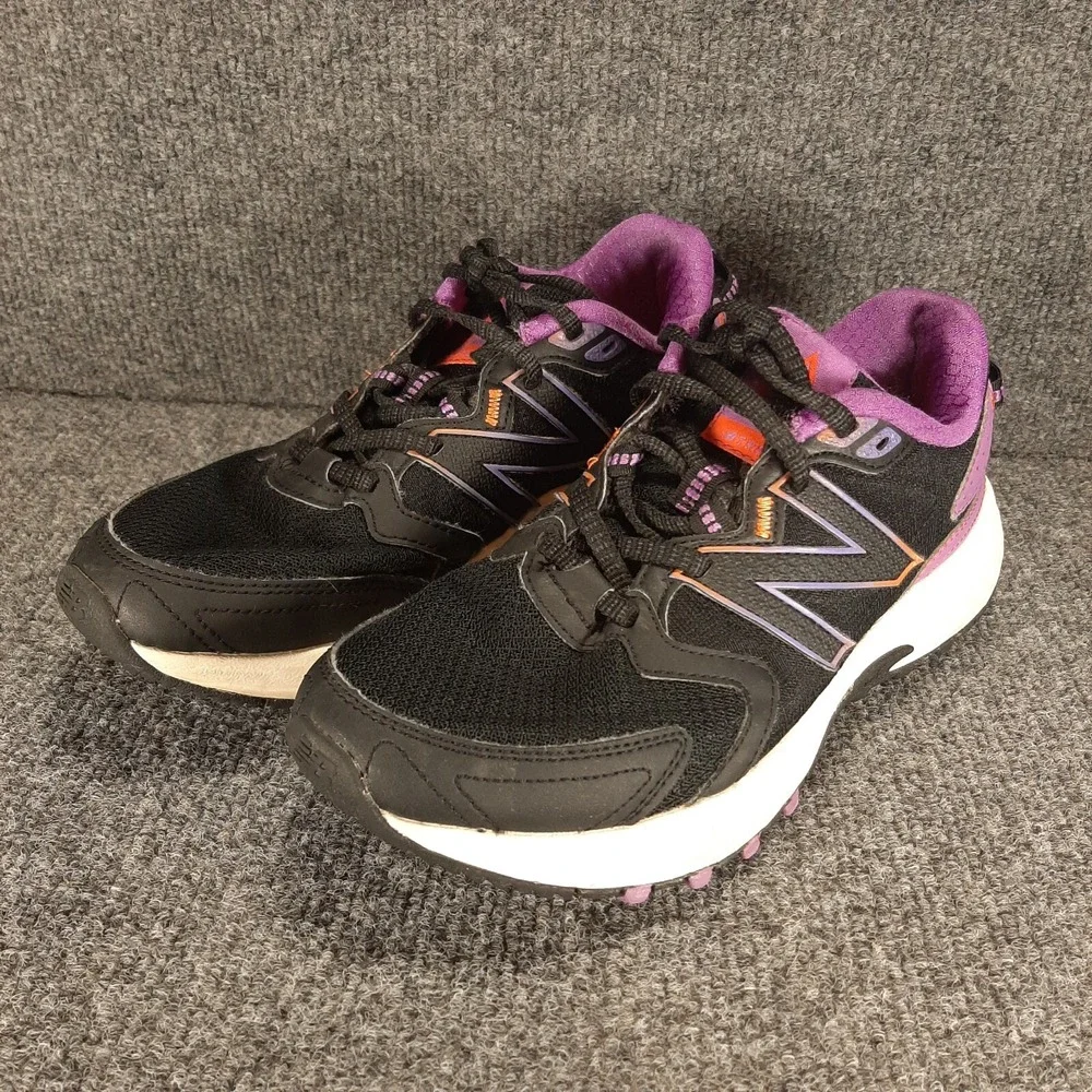 New Balance 410v7 Womens Size 7.5 Trail Running Shoes Black and Purple WT410CK7
